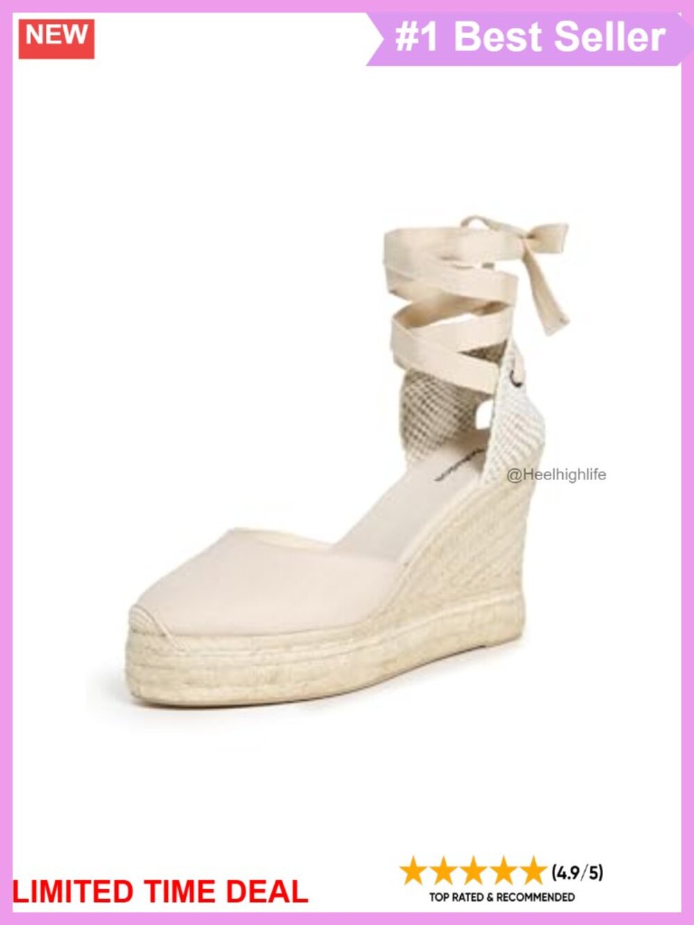 Platform Wedge Espadrille Sandals Linen Ankle Strap Women's